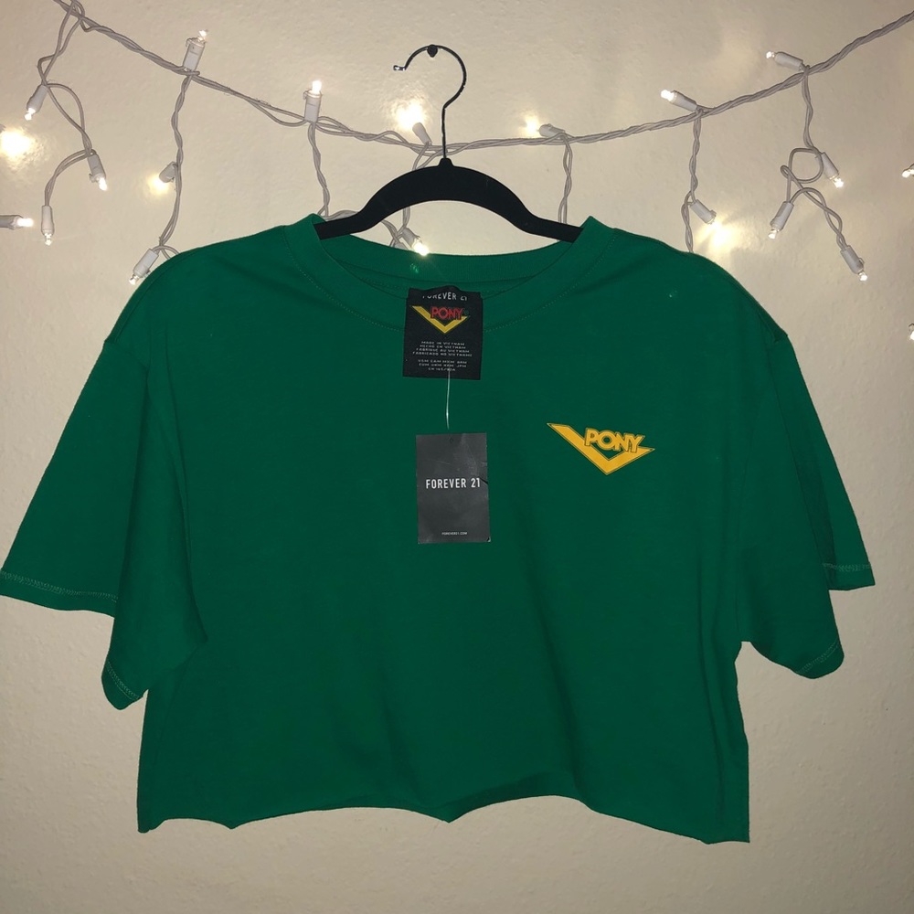 F21 x Pony Green Crop Top